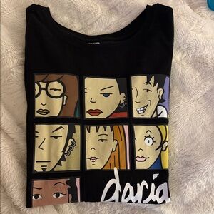 Black Daria Graphic Tee
